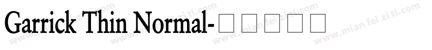 Garrick Thin Normal字体转换